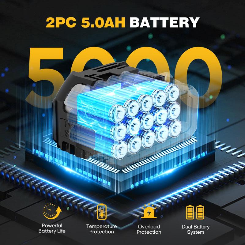 GEVEELIFE Turbo Jet Blower 200W, High-Power Cordless Leaf Blower for Yard Cleaning & Dust Removal