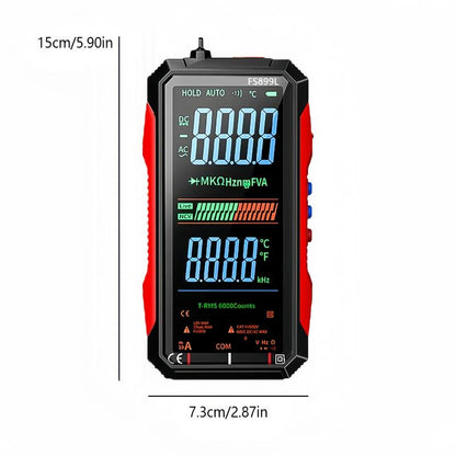 Auto-Ranging True RMS Digital Multimeter 6000 Counts, Portable Voltmeter for Electrical, Automotive & Industrial Work